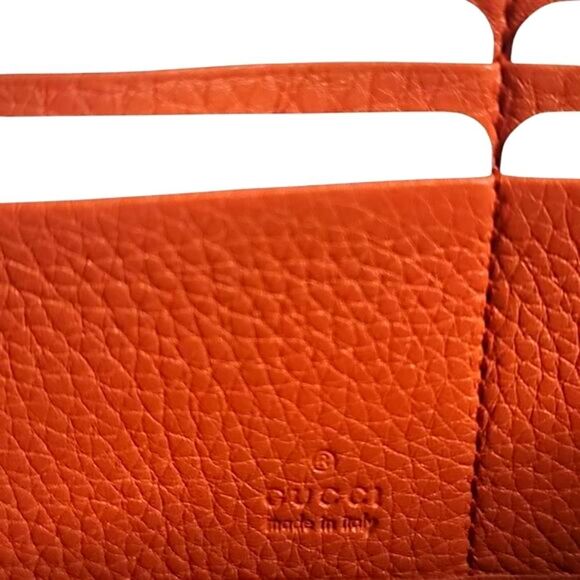 Gucci Soho Zip Around Leather Wallet In Great CONDITION Dark Orange - Picture 9 of 13